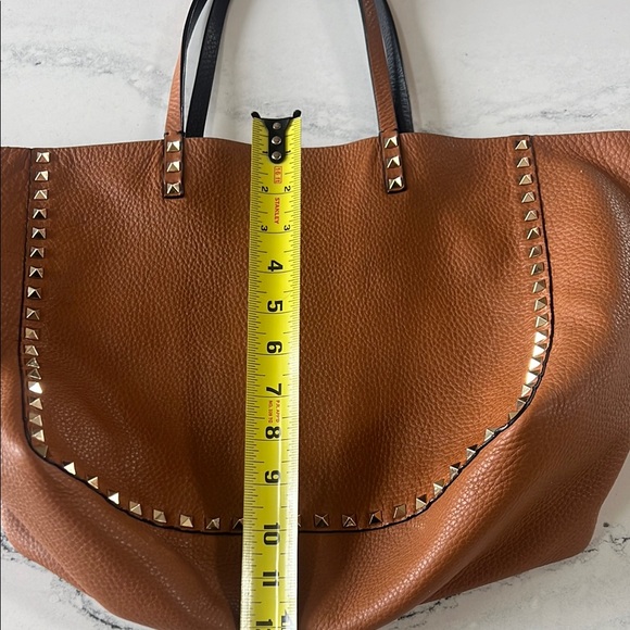 Valentino reversable Black/camel Studded Women's Bag AUTHENTIC - Picture 11 of 12